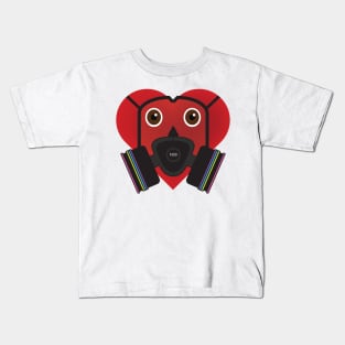 Mask Heart - Painters Mask Kids T-Shirt
